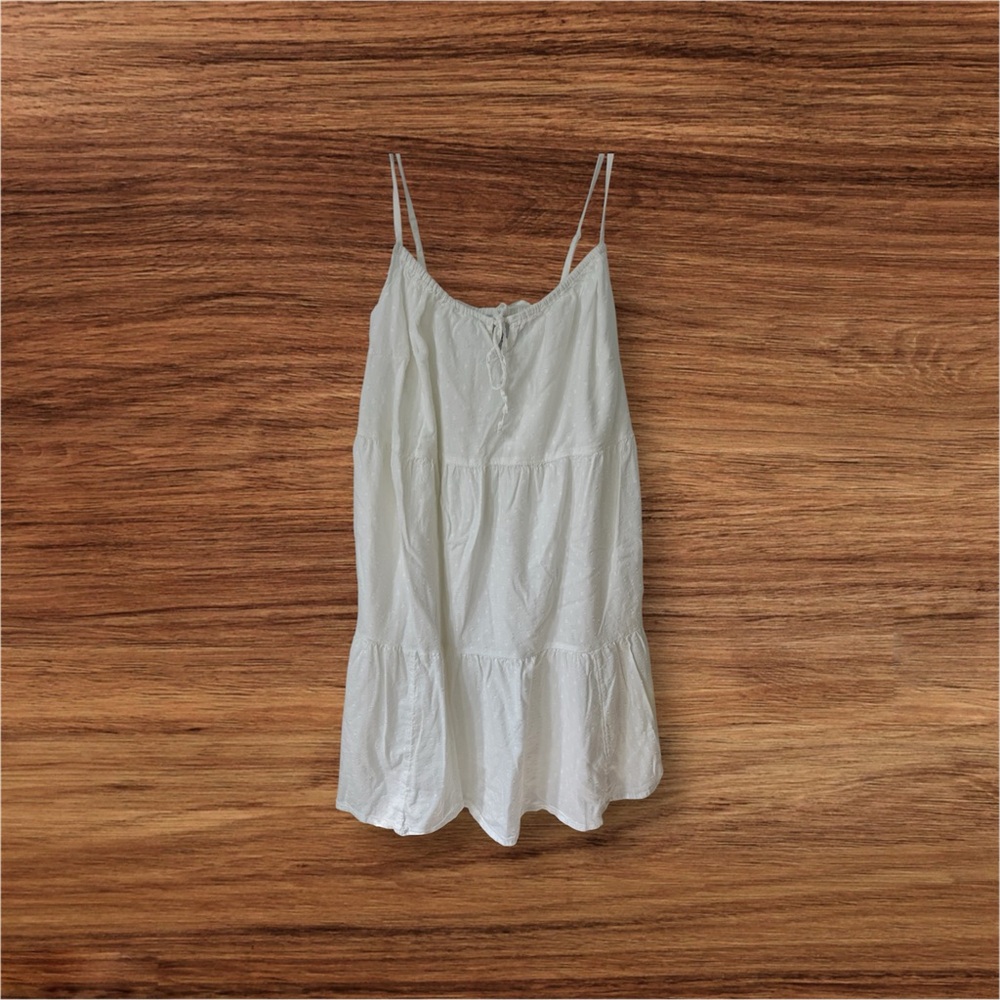 Old Navy White Spaghetti Strap Dress Size M - Tall Cami style.